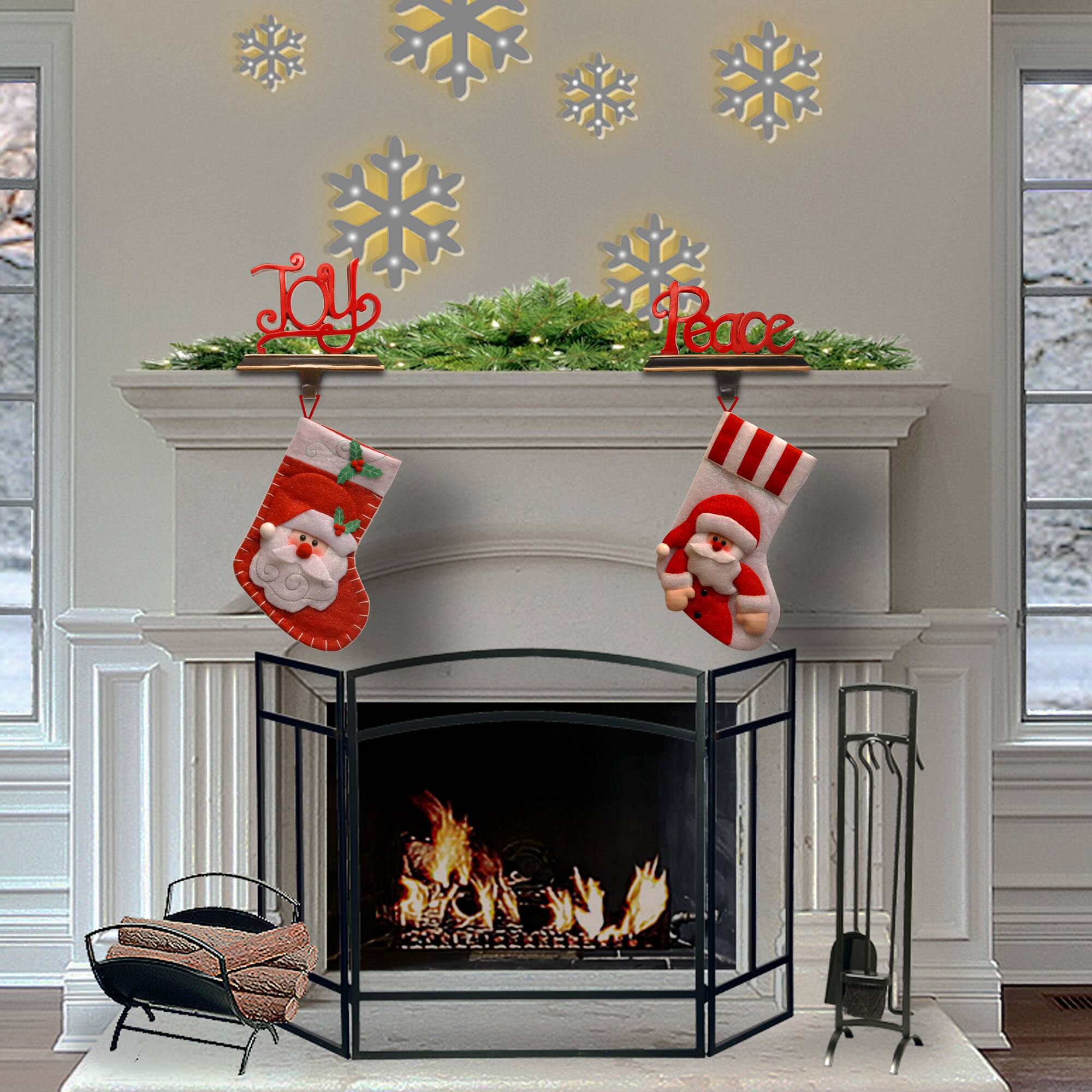 Joy Stocking Holder with Base & Hook